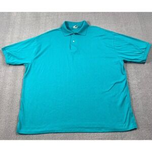 Vintage Banana Republic Polo Shirt Adult Extra Large Teal 90's Made In USA Men's